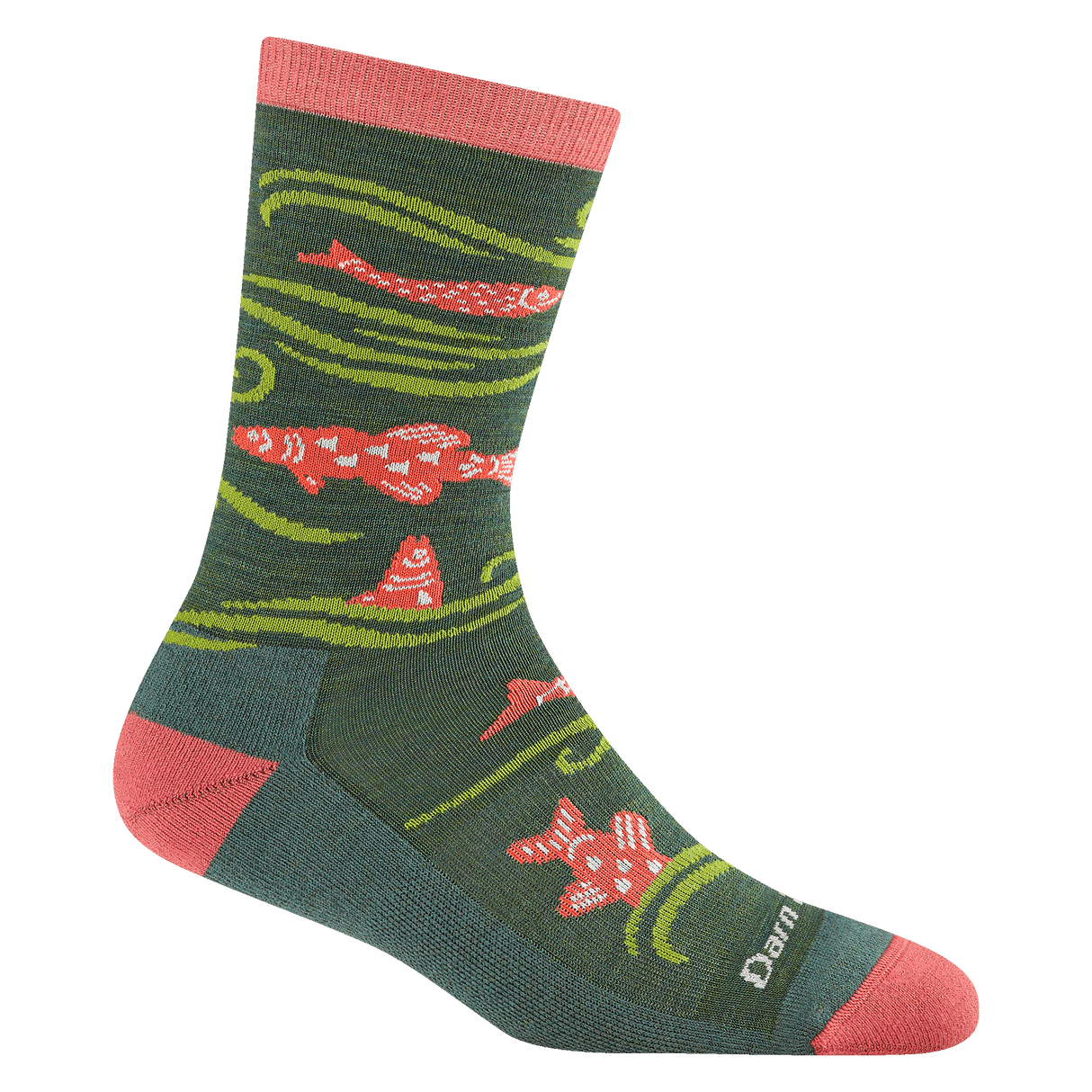 Darn Tough Womens Homer Crew Lightweight Lifestyle with Cushion Socks  -  Small / Kelp