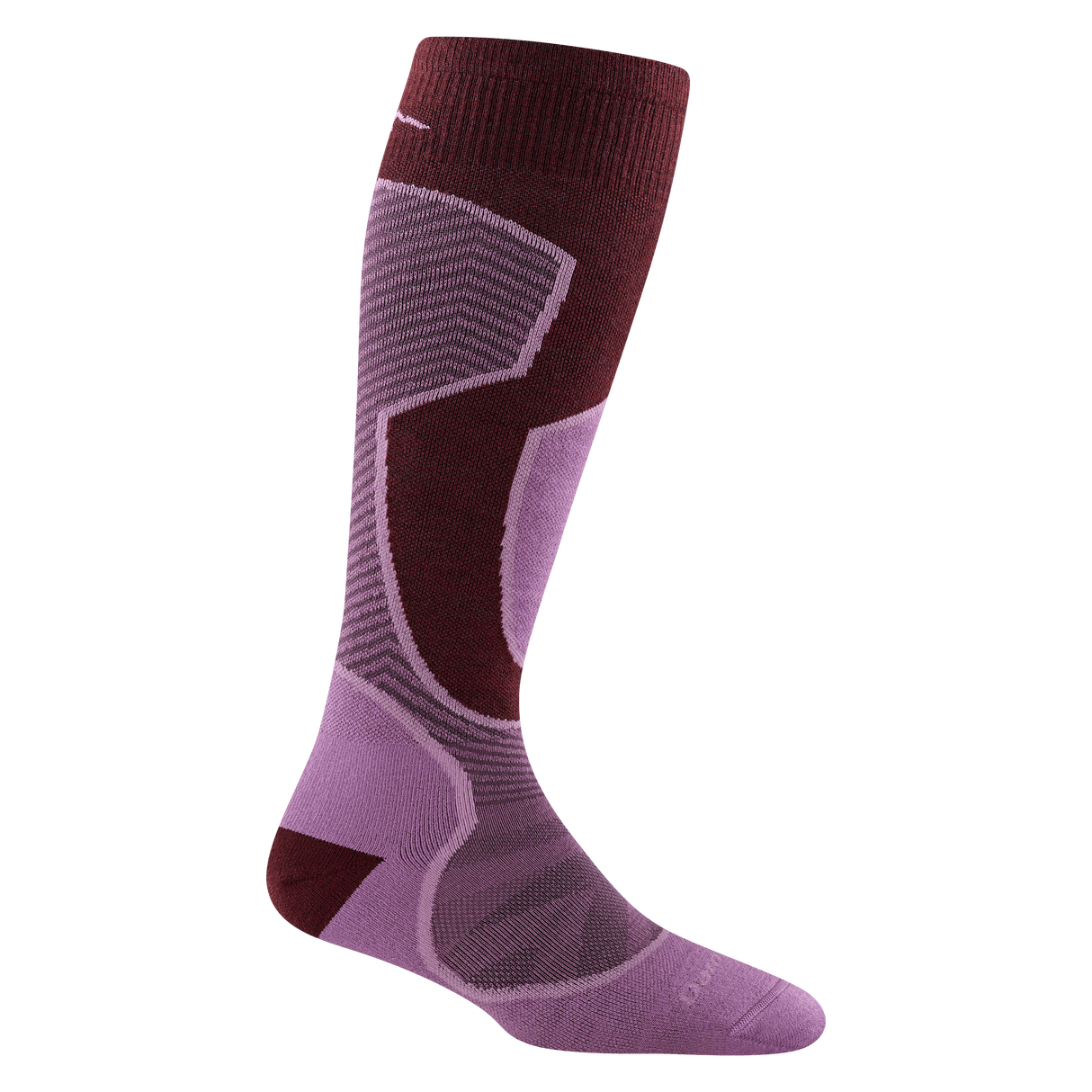 Darn Tough Womens Outer Limits Over-The-Calf Lightweight Ski & Snowboard Socks  -  Small / Burgundy