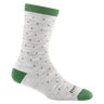 Darn Tough Womens Pin Drop Crew Lightweight Lifestyle Socks  -  Small / Ash