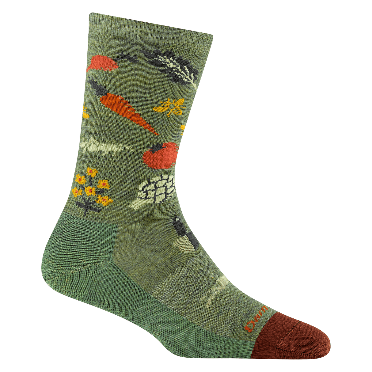 Darn Tough Womens Farmers Market Crew Lightweight Lifestyle Socks  -  Small / Willow