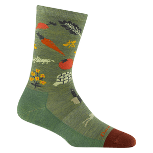 Darn Tough Womens Farmers Market Crew Lightweight Lifestyle Socks  -  Small / Willow