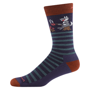 Darn Tough Mens Wild Life Crew Lightweight Lifestyle Socks  - 