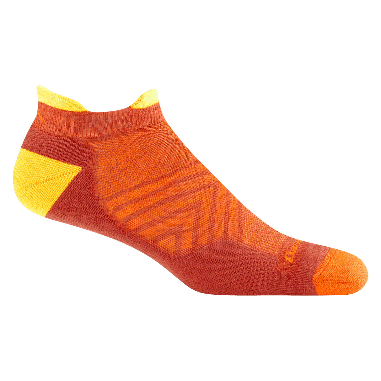 Darn Tough Mens Run No Show Tab Light Cushion Ultra-Lightweight Socks  -  Medium / Lava