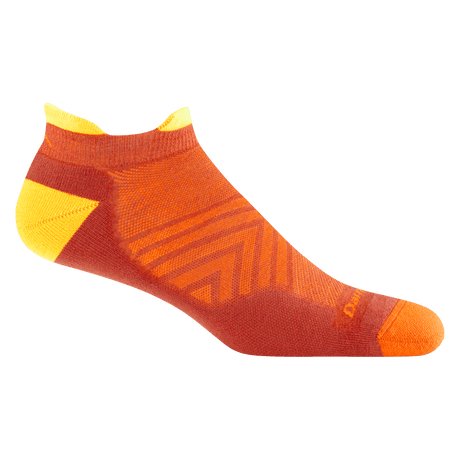 Darn Tough Mens Run No Show Tab Light Cushion Ultra-Lightweight Socks  -  Medium / Lava