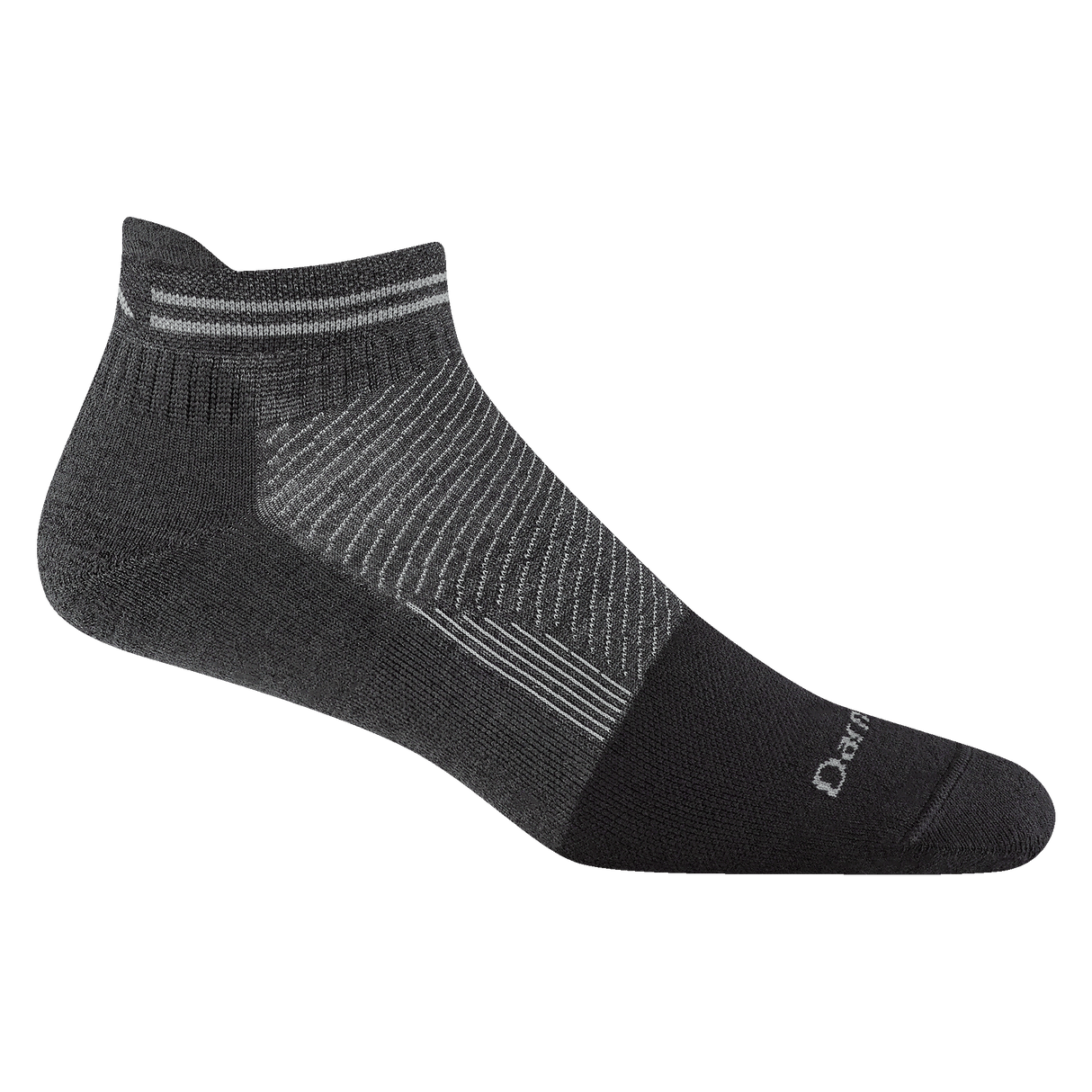 Darn Tough Mens Steely No Show Tab Lightweight with Cushion w/ Full Cushion Toe Box Socks