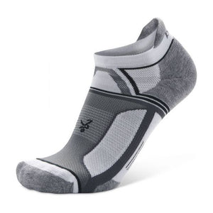 Balega Hidden Contour Recycled No Show Socks  -  Small / White/Grey