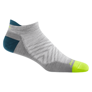 Darn Tough Mens Run No Show Tab No Cushion Ultra-Lightweight Running Sock  -  Medium / Gray