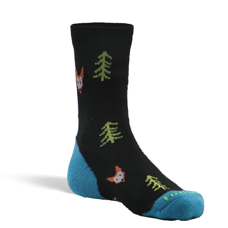 Fox River Kids Robin Hood Lightweight Crew Socks  -  Small / Black