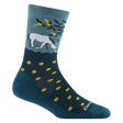 Darn Tough Womens Wild Life Crew Lightweight Lifestyle Socks  -  Small / Dark Teal