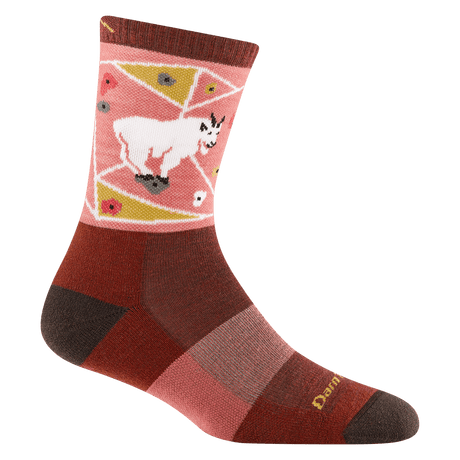 Darn Tough Womens Critter Club Micro Crew Lightweight Hiking Socks  -  Small / Canyon