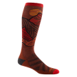 Darn Tough Mens Titan Over-The-Calf Lightweight Ski & Snowboard Socks  -  Medium / Fireball