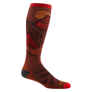 Darn Tough Mens Titan Over-The-Calf Lightweight Ski & Snowboard Socks  -  Medium / Fireball