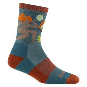 Darn Tough Womens Trailblazer Micro Crew Lightweight Hiking Socks  -  Small / Teal