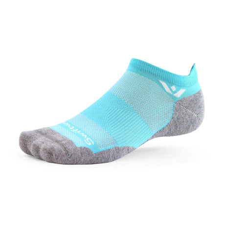 Swiftwick Maxus Zero No Show Tab Socks  -  Small / Blue Wave