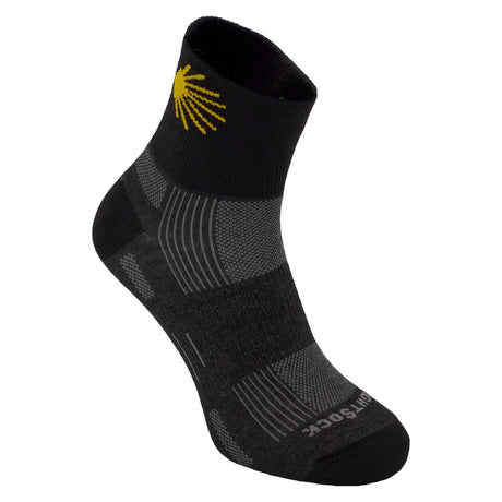 Wrightsock Double-Layer ECO Explore Quarter Socks  -  Small / Black w/ Camino Shell Logo