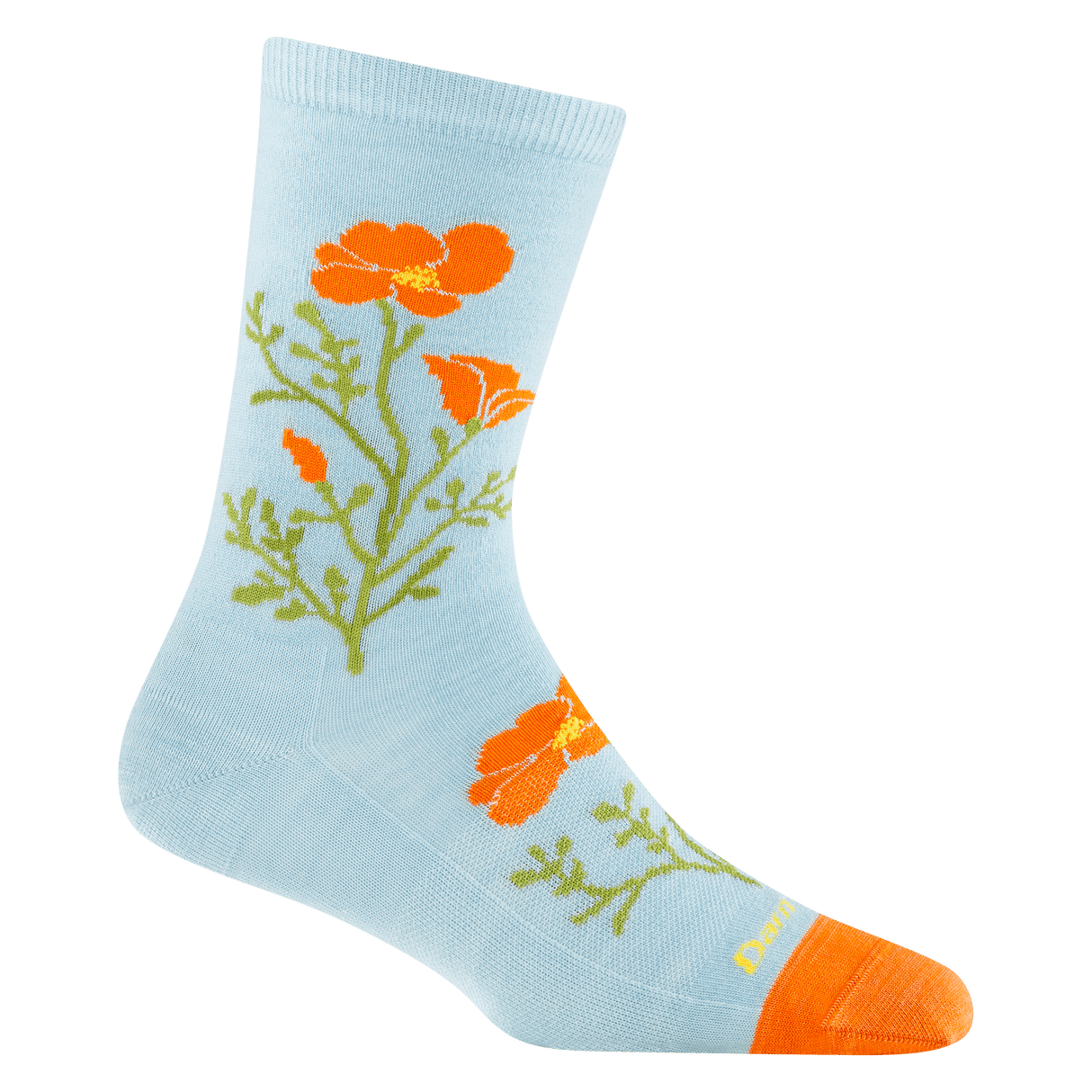 Darn Tough Womens Blossom Crew Lightweight Lifestyle Socks  -  Small / Glacier