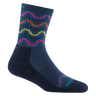 Darn Tough Womens Wandering Stripe Micro Crew Lightweight Hiking Socks  -  Small / Eclipse