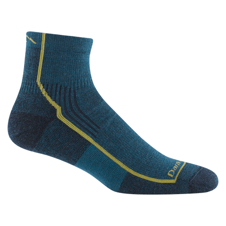 Darn Tough Mens Hiker Quarter Midweight Hiking Socks  -  Medium / Dark Teal