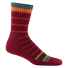 Darn Tough Mens Via Ferrata Micro Crew Midweight with Cushion Hiking Socks  -  Medium / Burgundy