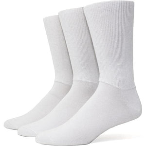 Wigwam Diabetic Walker Crew 3-Pack Socks  -  Medium / White