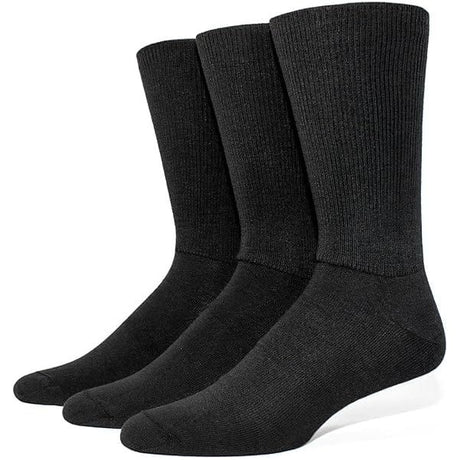 Wigwam Diabetic Walker Crew 3-Pack Socks  -  Medium / Black