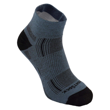 Wrightsock Double-Layer ECO Explore Quarter Socks  -  Small / Gray