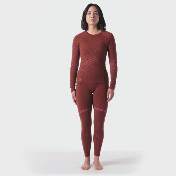 Smartwool Womens Intraknit Active Base Layer Bottoms - Pecan Brown/Guava Pink
Fit Video