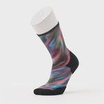 Smartwool Womens Trail Run Targeted Cushion Water Shimmer Print Crew Socks