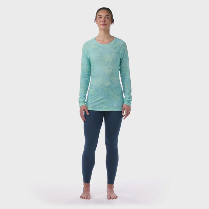 Smartwool Womens Classic All-Season Merino Base Layer Long-Sleeve - Matcha Green Mountain
Fit Video