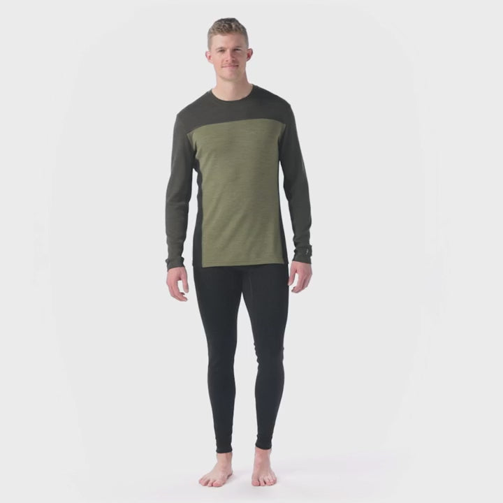 Smartwool Mens Classic Thermal Merino Base Layer Colorblock Crew