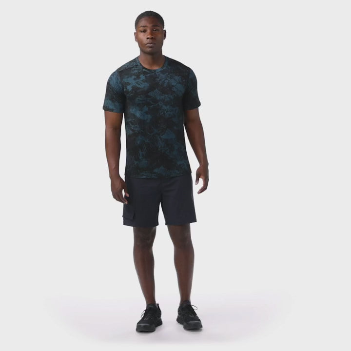 Smartwool Mens Merino Short-Sleeve Tee - Twilight Blue Mountain
Fit video