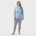 Women's Classic All-Season Merino Base Layer Crew Plus - Serene Blue
Fit Video