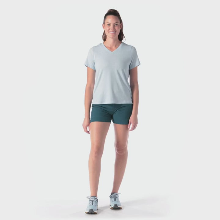 Smartwool Womens Perfect V-Neck Short Sleeve Tee