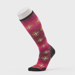 Smartwool Womens Ski Zero Cushion Paths Crossed Print Over-the-Calf Socks