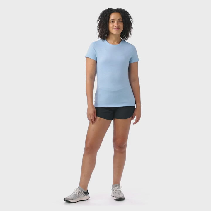 Smartwool Womens Merino Short-Sleeve Tee - Serene Blue
Fit Video