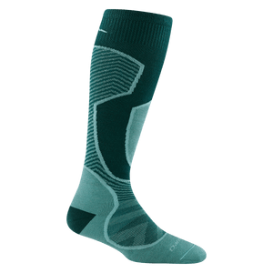 Darn Tough Womens Outer Limits Over-The-Calf Lightweight Ski & Snowboard Socks  -  Small / Juniper