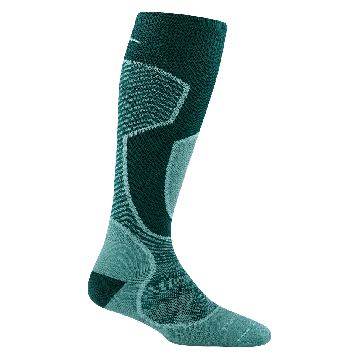 Darn Tough Womens Outer Limits Over-The-Calf Lightweight Ski & Snowboard Socks  -  Small / Juniper