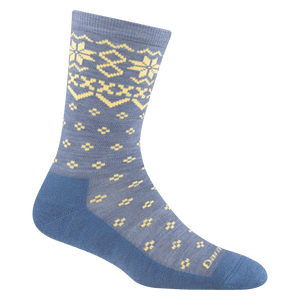 Darn Tough Womens Shetland Crew Lightweight Lifestyle Socks  -  Small / Light Denim