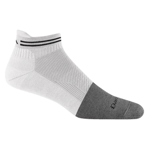 Darn Tough Mens Steely No Show Tab Lightweight Work Socks  -  Medium / Cement White