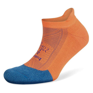 Balega Hidden Comfort No Show Tab Socks - Clearance  -  Medium / Denim/Neon Orange