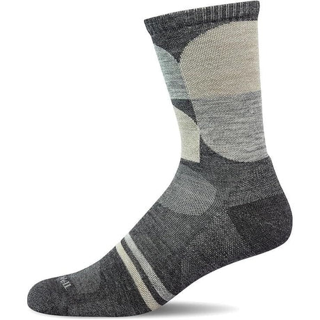 Sockwell Womens Bold Blossom Moderate Compression Crew Socks  -  Medium/Large / Charcoal