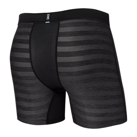 SAXX DropTemp Cooling Mesh Boxer Brief - Black Heather Back