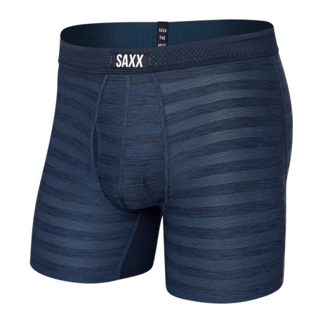 SAXX DropTemp Cooling Mesh Boxer Brief - Dark Denim Heather