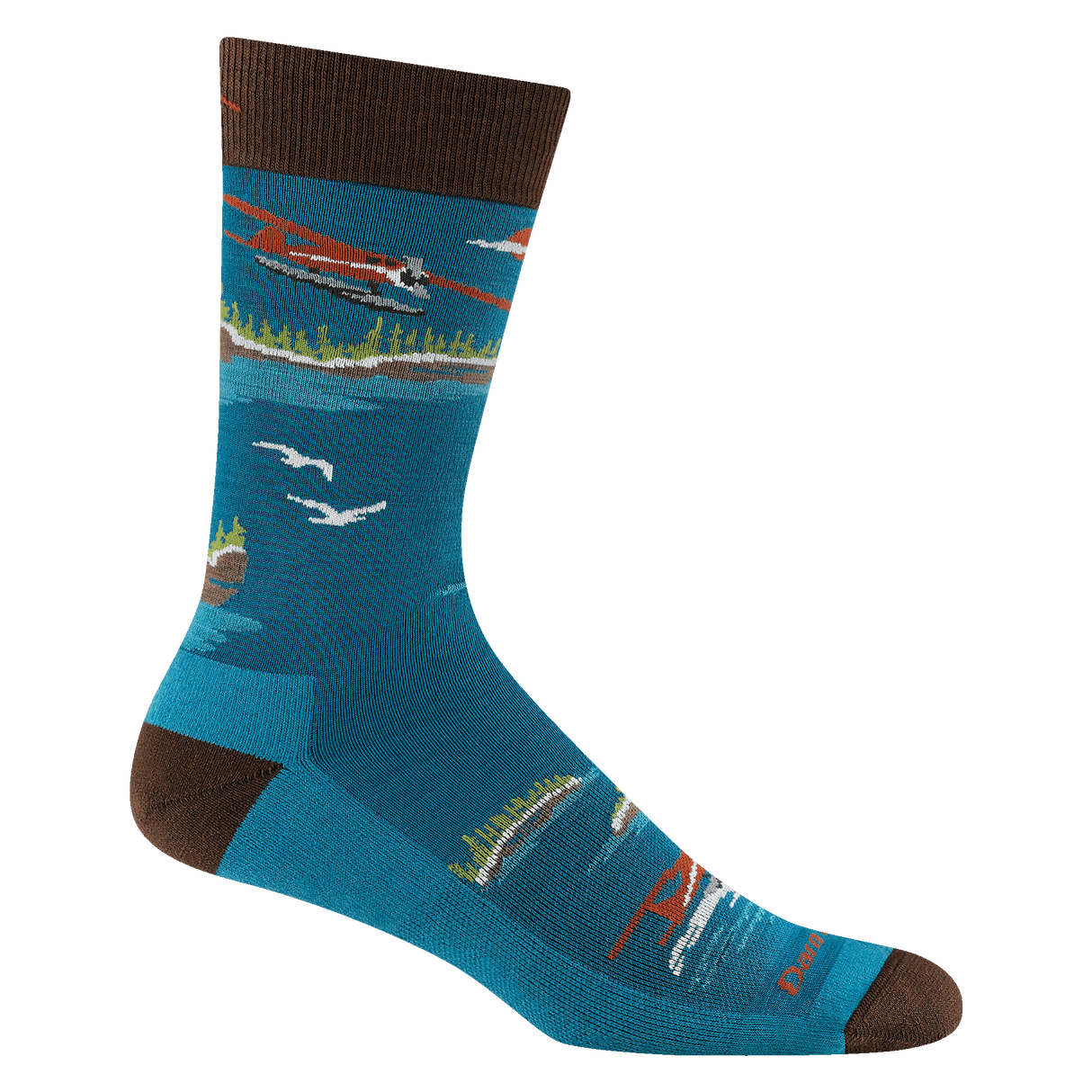 Darn Tough Mens Float Boat Crew Lightweight with Cushion Socks  - 