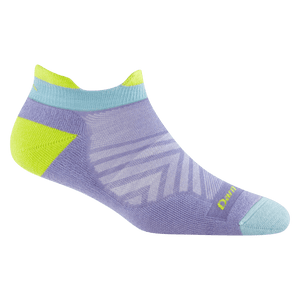 Darn Tough Womens Run No Show Tab Light Cushion Ultra-Lightweight Socks  -  Small / Lavender