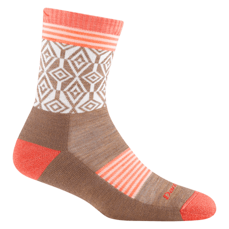 Darn Tough Womens SoBo Micro Crew Lightweight Hiking Socks  -  Small / Bark