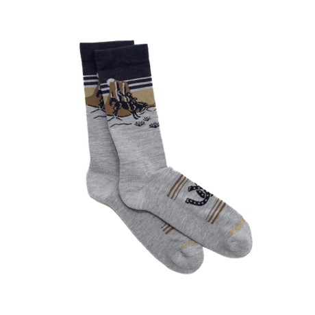 Pendleton Cowboy Crew Socks  -  Medium / Grey