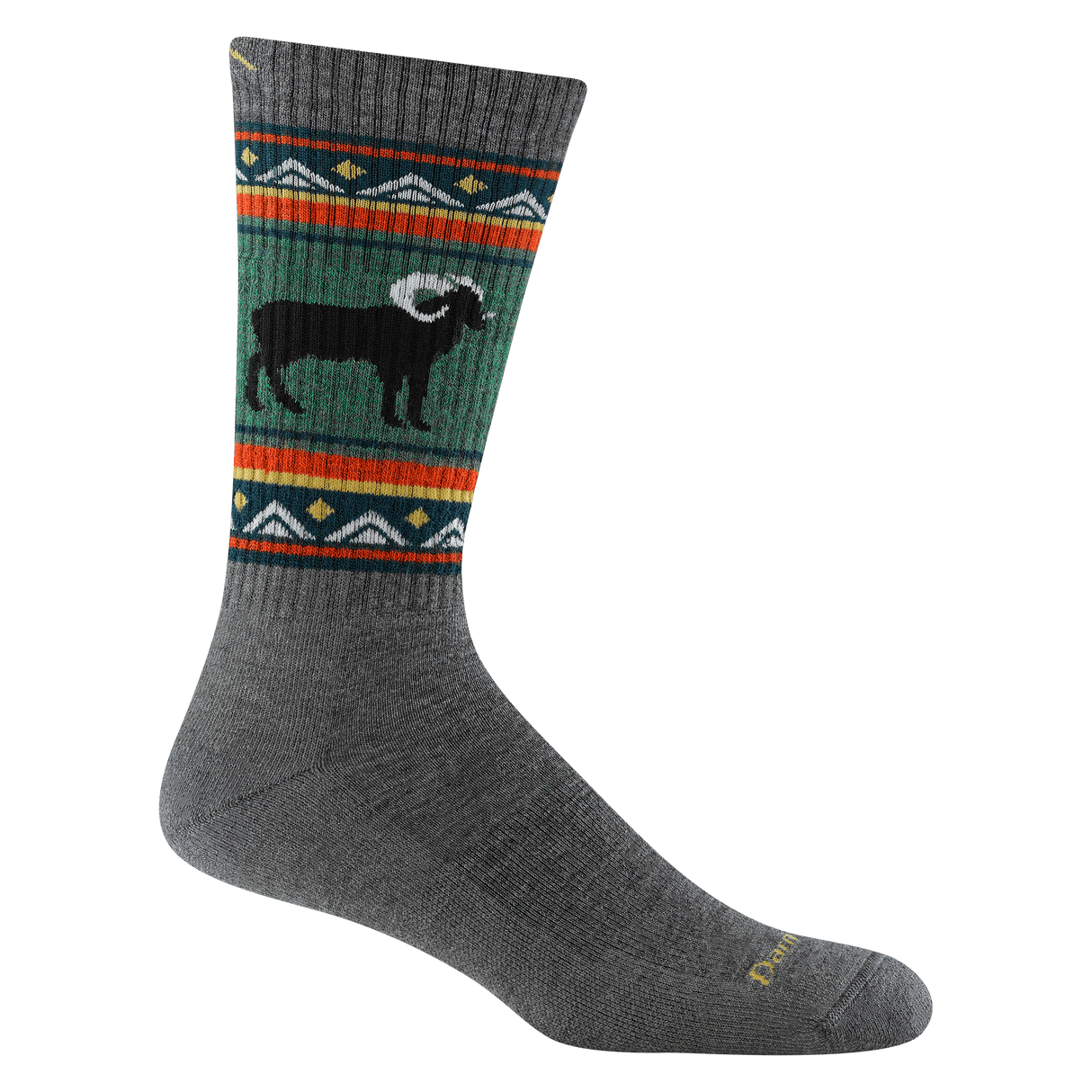 Darn Tough Mens VanGrizzle Boot Midweight Hiking Socks  -  Medium / Gray