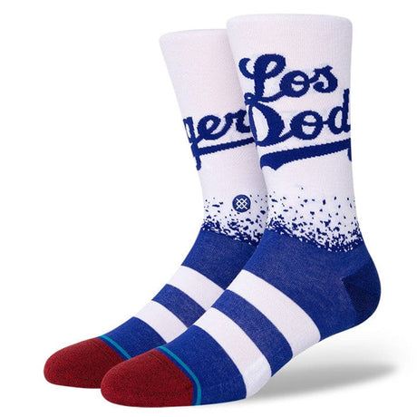 Stance Los Angeles Dodgers Connect Crew Socks  -  Large / White