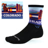 Swiftwick Vision Six Impression States Crew Socks  -  Medium / Colorado